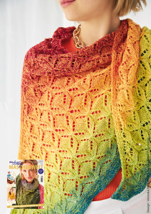 Tuch Schmetterlinge - ab Halsmitte | Anleitungsheft | Wolle Bobbel Cotton XXL  | Stricken | Veronika Hug, Woolly Hugs, Christophorus Verlag