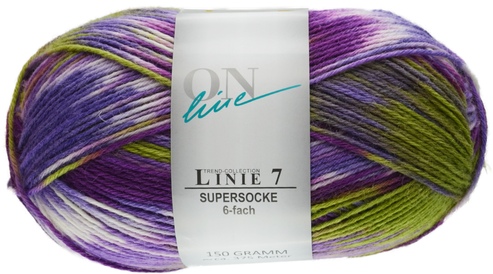 Supersocke 6-fach Color ONline Linie 7 0702 - lila / grün