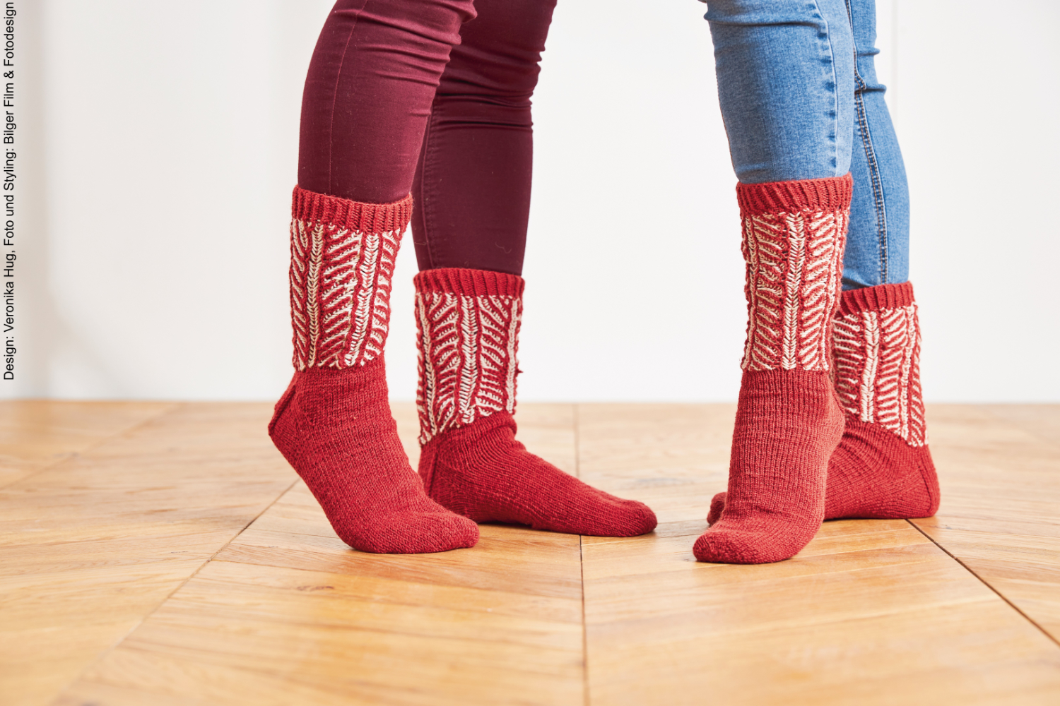 Socken in ziegel/beige | Wollpaket mit Merino Silk Socks Stretch, 4-fach | Stricken