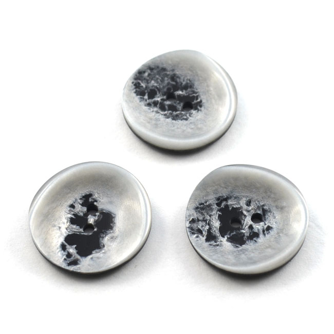 Modeknopf mit interessantem Farbverlauf 25 mm grau von Dill