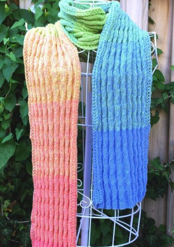 Schal Universell | Einzelanleitung | Wolle BOBBEL cotton 800m  | Stricken | Veronika Hug