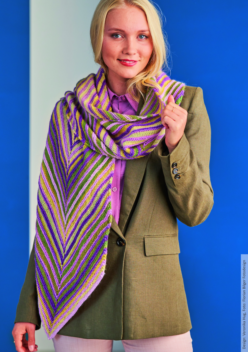 Stola Geo-Linie Zweifarbig | Anleitungsheft | Wolle Year Socks  | Stricken | Veronika Hug, Woolly Hugs, Christophorus Verlag