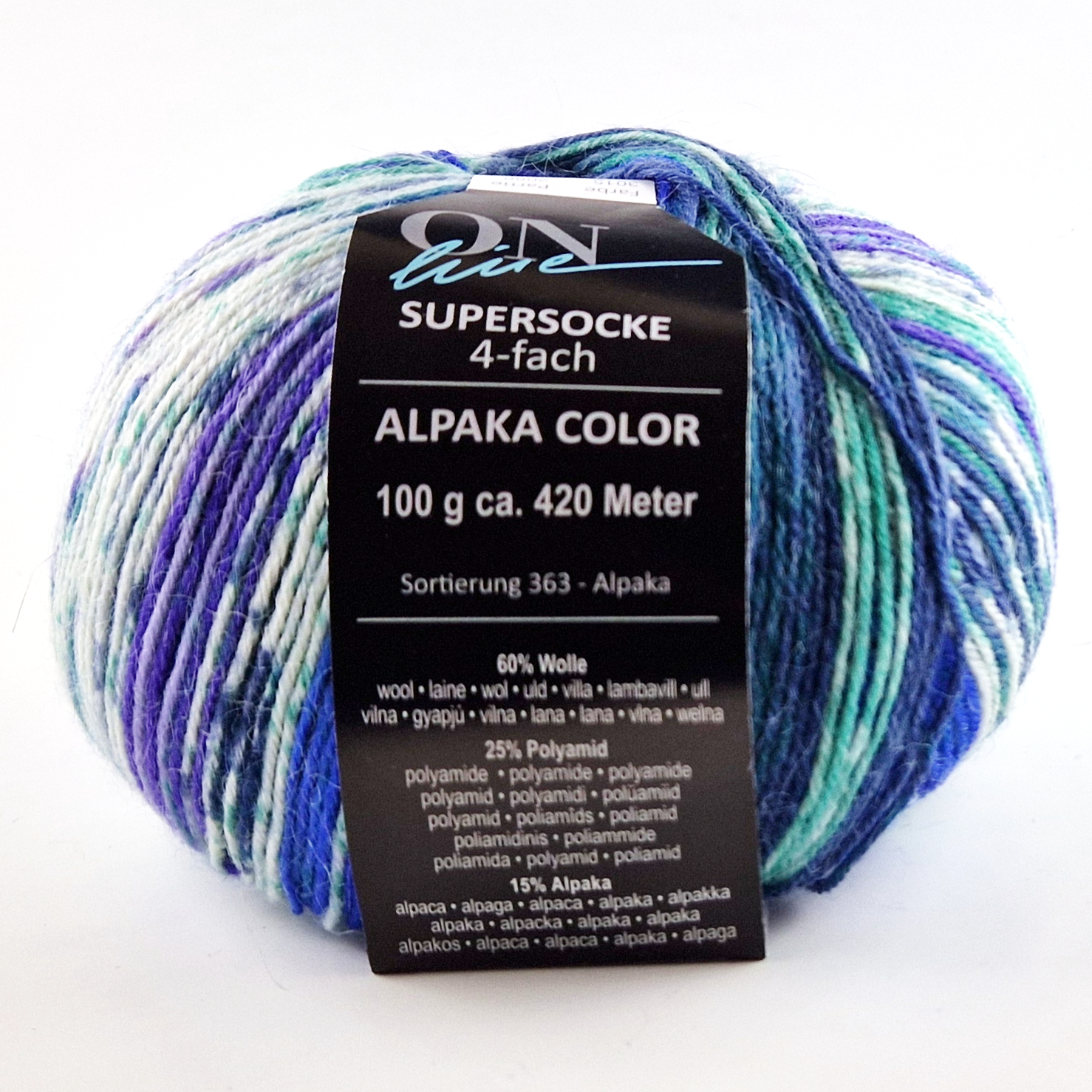 Supersocke Alpaka Color 4-fach von ONline 3015 Supersocke Alpaka Color 4-fach von ONline 3015