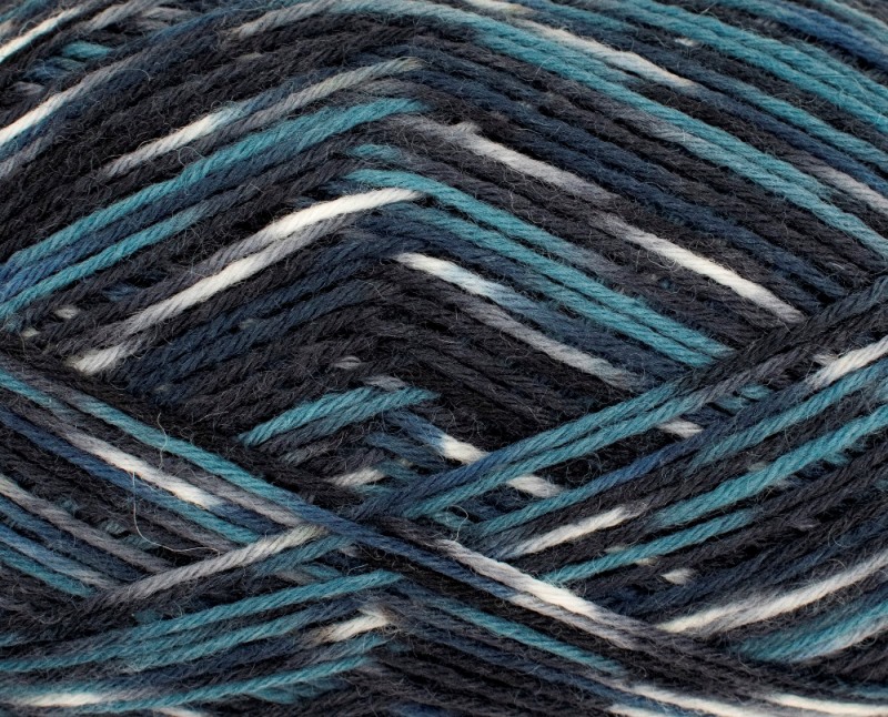 Supersocke 6-fach Linie 7 Color ONline 0712 - türkis / schwarz