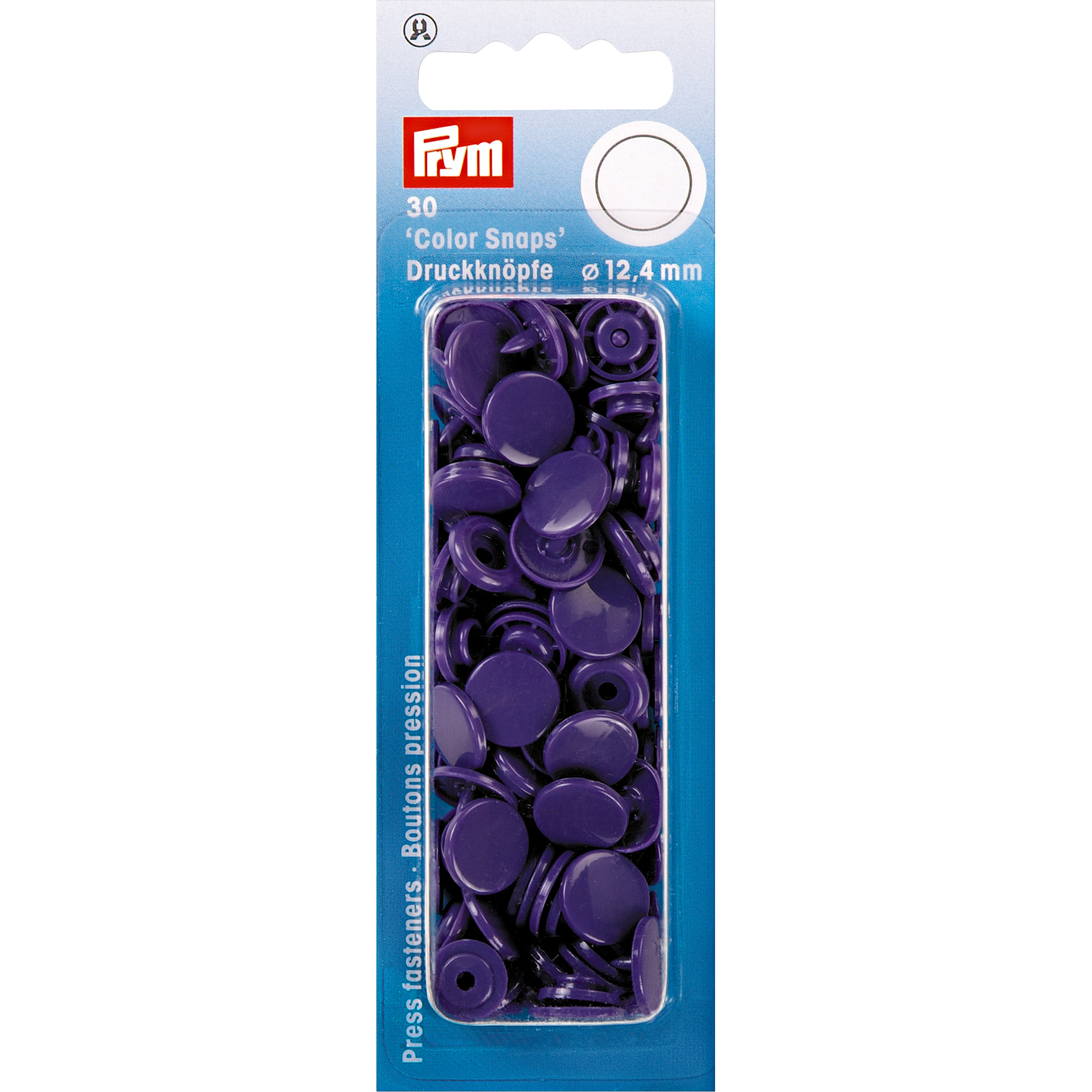 Nähfrei-Druckknöpfe Color Snaps rund 12,4 mm 30 St von Prym violett