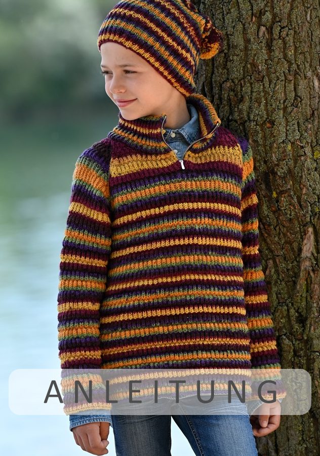 Kinderpullover und Mütze | Einzelanleitung | Wolle Emotions Linie 17 *Aktion* (10 Knäuel Mindestabnahme) Color  | Stricken | ONline