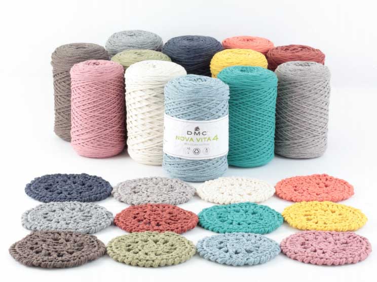 Eco Vita 4 Häkel- Makramee und Strickgarn von DMC 0104 - rosa