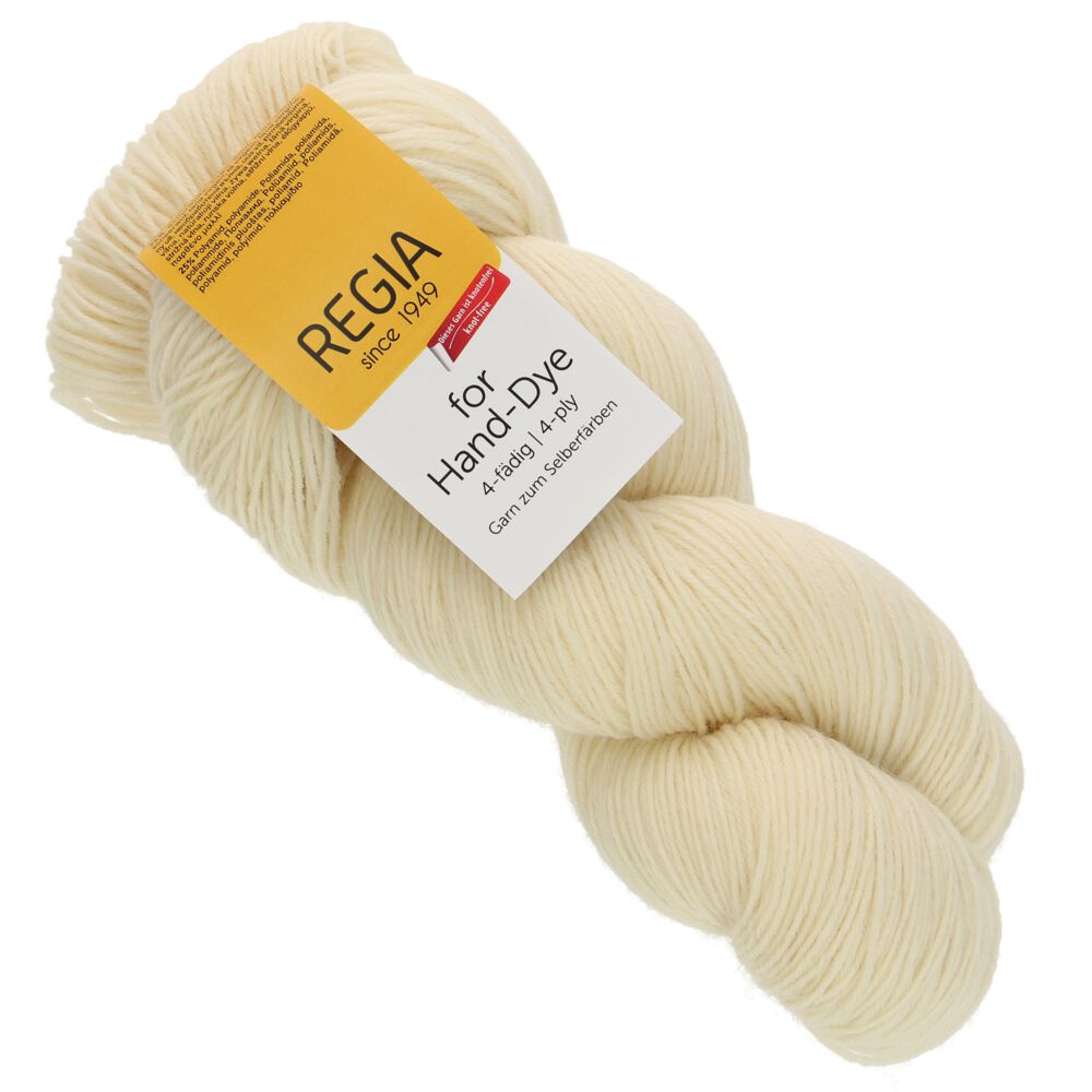 Sockenwolle 4-fädig for Hand-Dye von Regia 01992 Natur