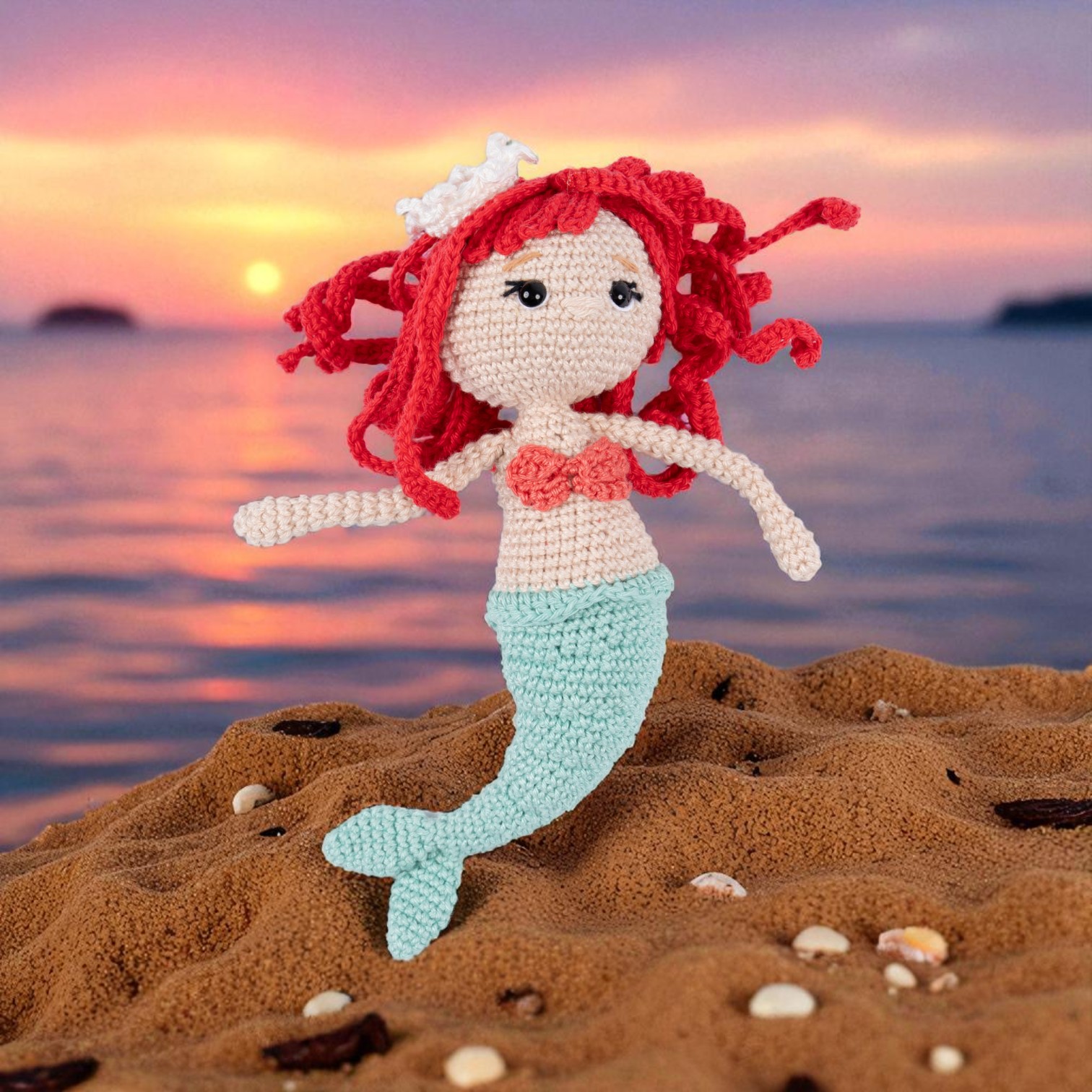 Meerjungfrau Leni - MyGurumi  | Wollpaket mit Basic Cotton 0061 - lagune | Häkeln | @magicloopscrochet Cansu Deniz-Öztürk Meerjungfrau Leni - MyGurumi  | Wollpaket mit Basic Cotton 0061 - lagune | Häkeln | @magicloopscrochet Cansu Deniz-Öztürk