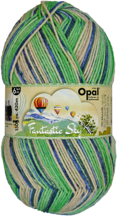 OPAL Color - 6-fach Sockenwolle Fantastic Sky: 11226 schwebende Baumwipfeltour