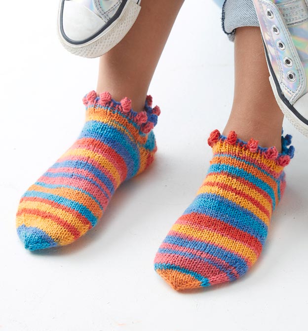 Sneakersocken stricken mit Wow-Effekt Sneakersocken stricken mit Wow-Effekt