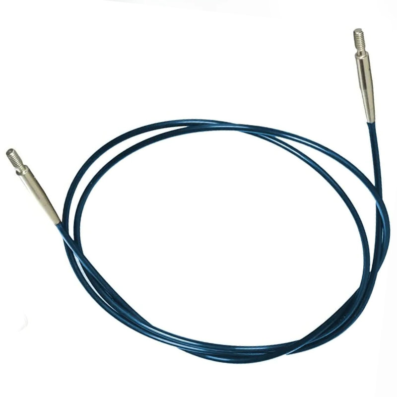 Seil blue (swivel) für Lykke Nadelspitzen | 80 cm (für lange Spitzen)