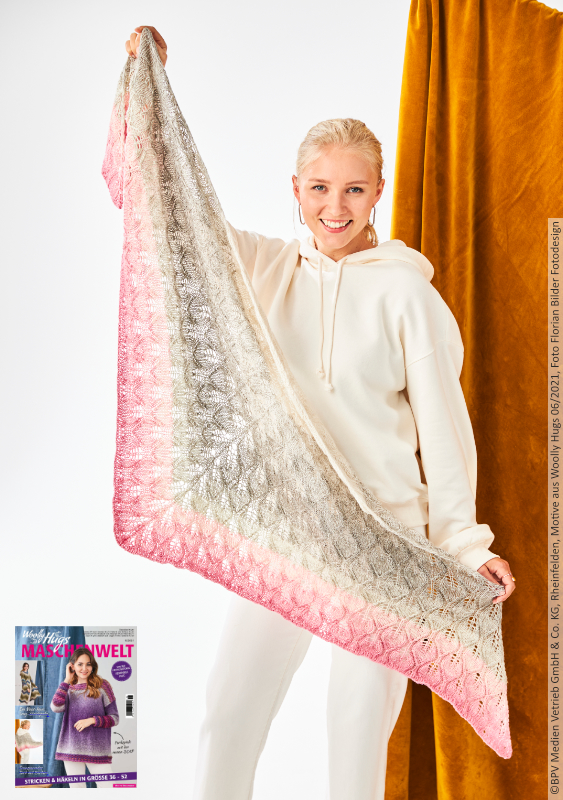 Tuch Smile Hoch Drei | Anleitungsheft | Wolle Bobbel Merino Mix  | Stricken | Woolly Hugs