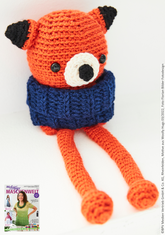 Hug-Mee Fox  | Wollpaket mit Charity  | Häkeln | Veronika Hug, Woolly Hugs, Christophorus Verlag