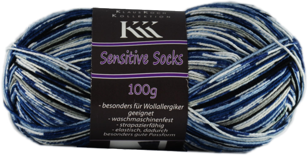 Sensitive Socks Color von KKK 0001 - blau / schwarz / weiß