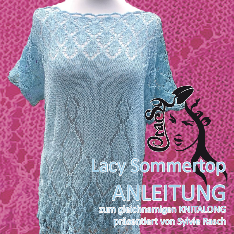Lacy Sommertop | Anleitung als PDF | Stricken | Sylvie Rasch