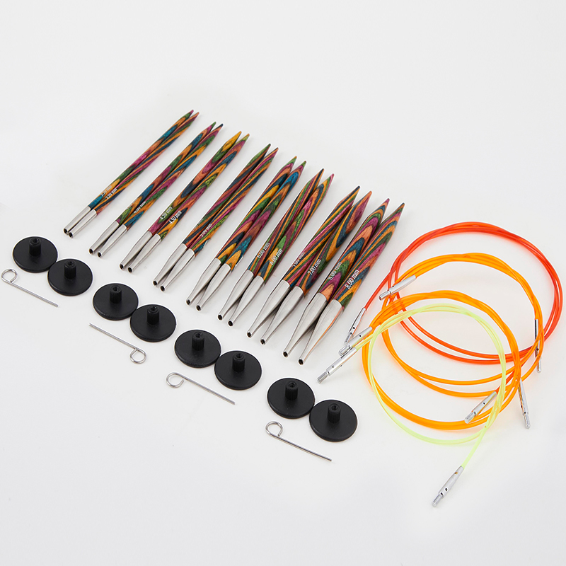Nadelspitzen Set Deluxe Symfonie Holz 3,50 - 8,00 mm von knit pro