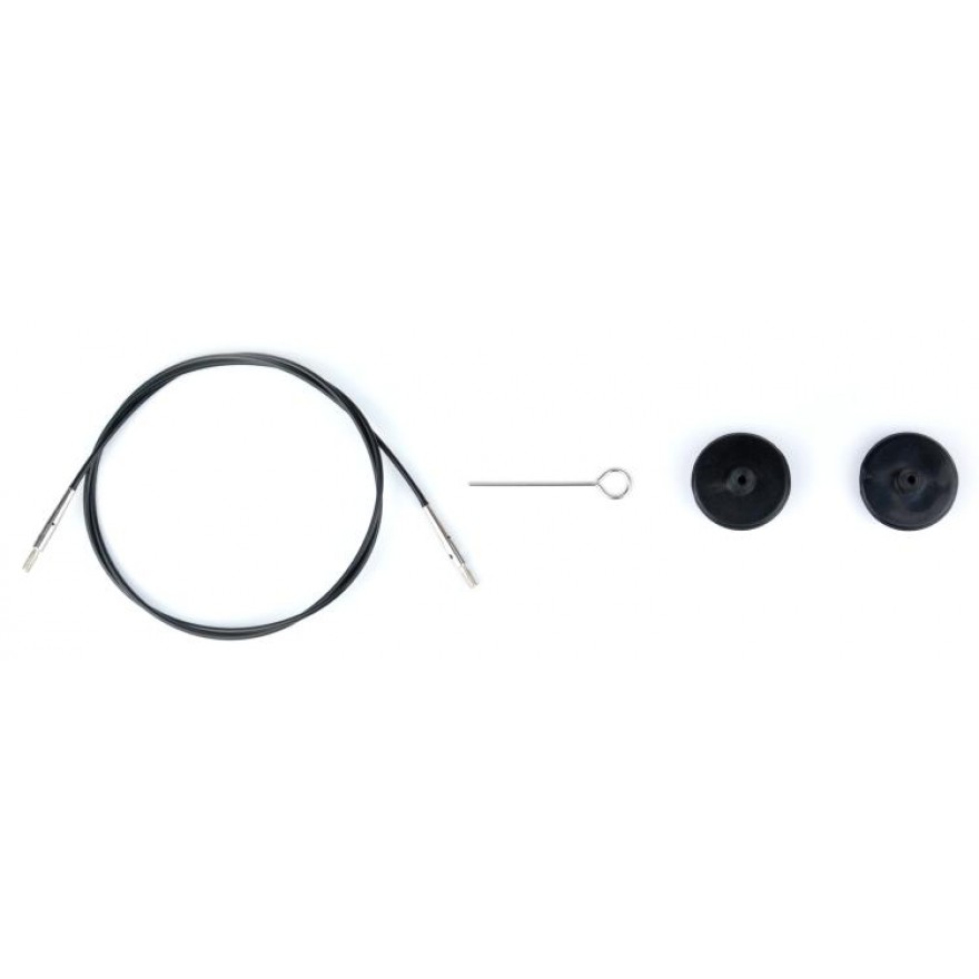 Seil blue (swivel) für Lykke Nadelspitzen | 80 cm (für lange Spitzen)