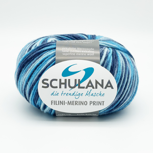 Filini-Merino Print von Schulana 0218 - ocean