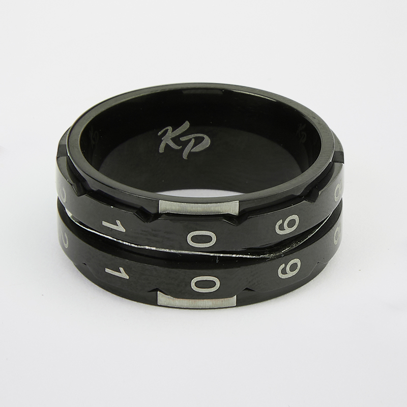 Reihenzähler Ring Black Größe 11 ( Innendurchmesser 20,6 mm)