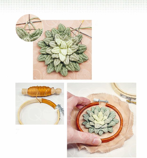 3D Sticken Stickerei mit dreidimensionalen Effekten