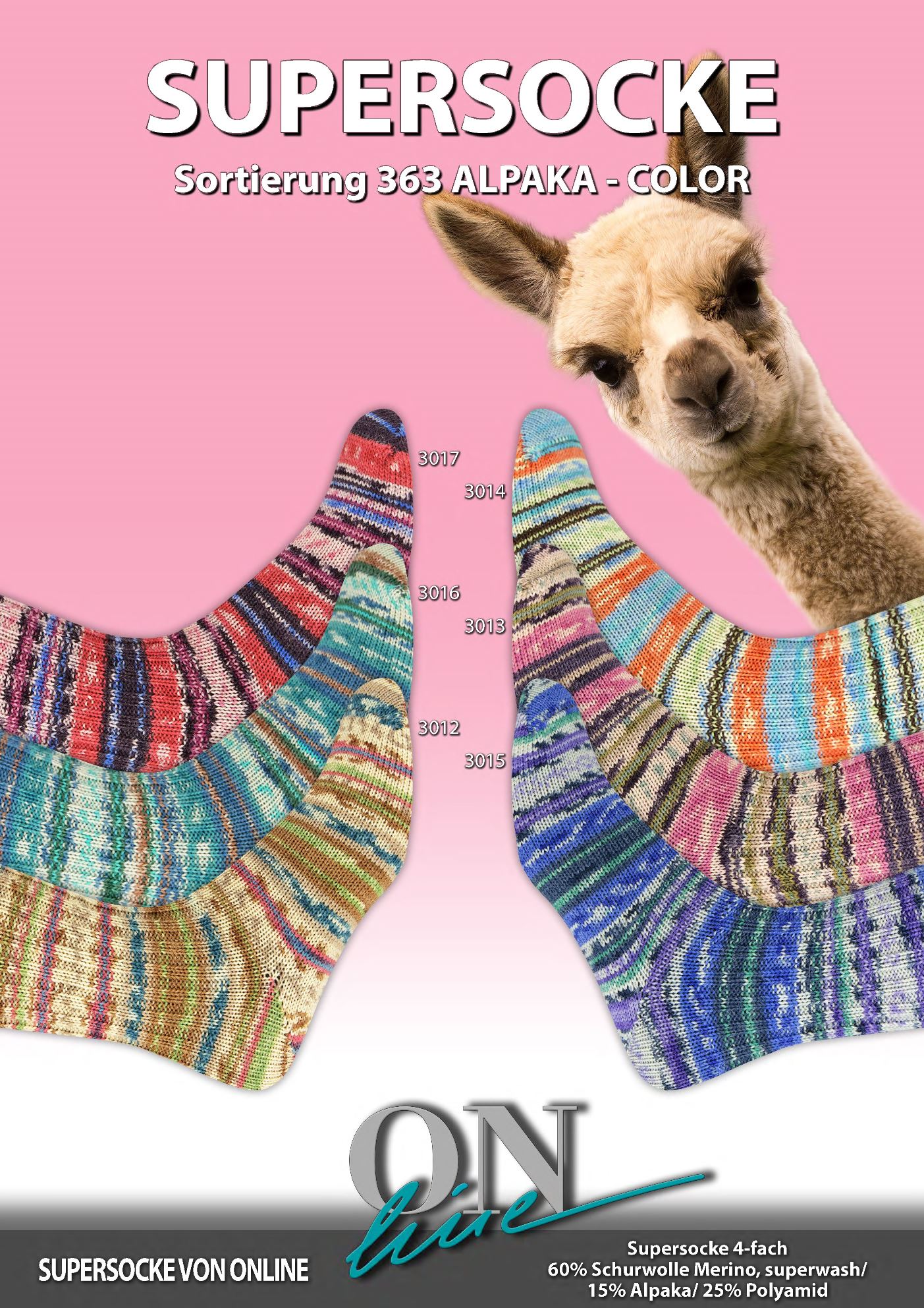 Supersocke Alpaka Color 4-fach von ONline