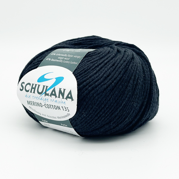 Merino Cotton 135 von Schulana 0017 - schwarz