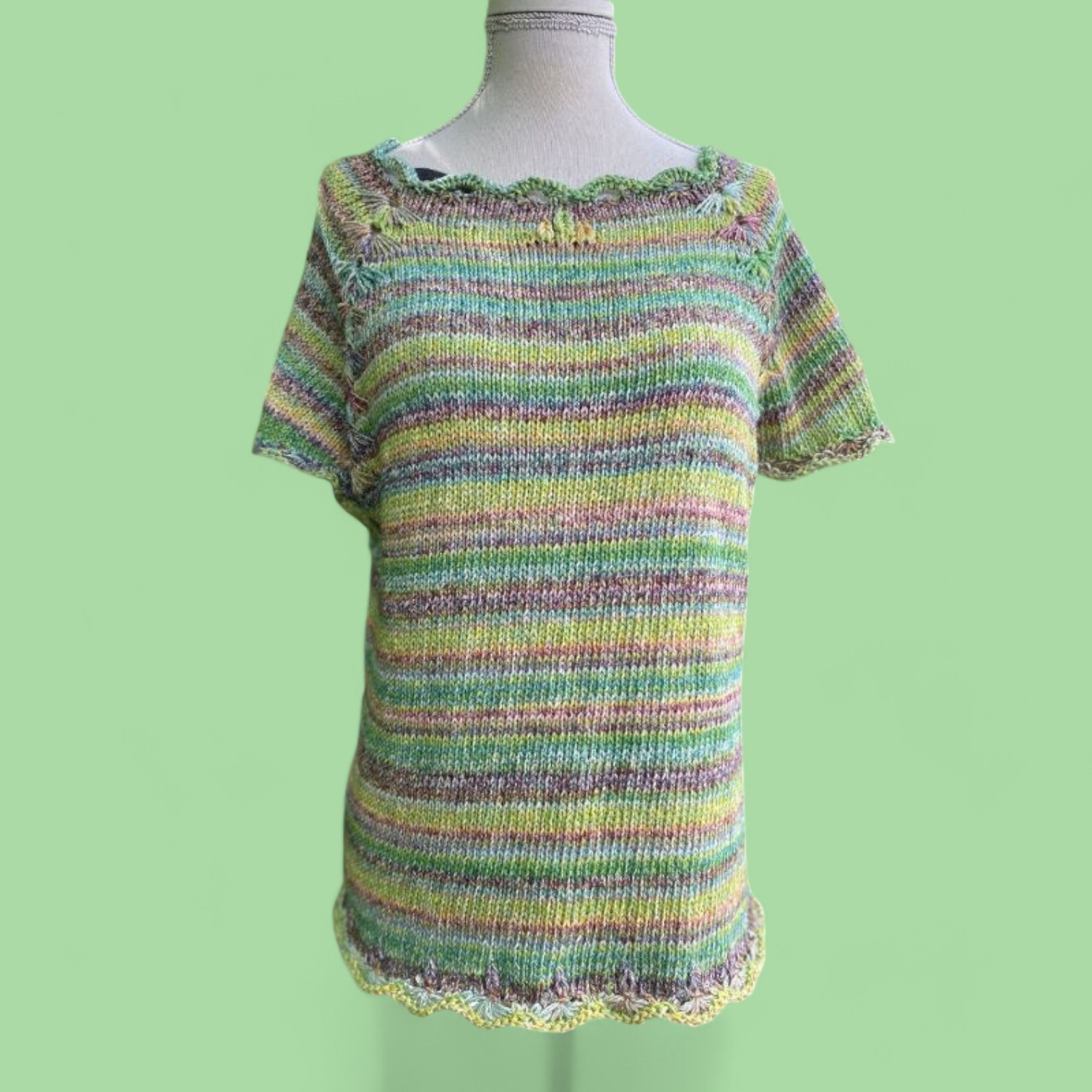 Shirt Blumenliebe | Einzelanleitung | Wolle Cavacalla Linie 457  | Stricken | Sylvie Rasch