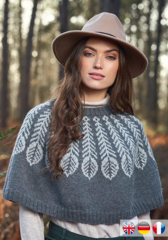 Plume Poncho | Wollpaket mit Alpaca Soft | Stricken