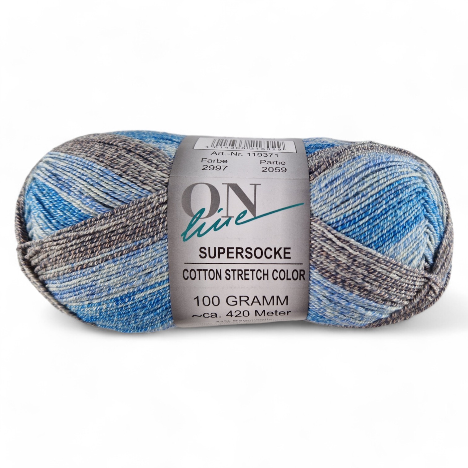 Supersocke Cotton Stretch Sort. 347 Color 4-fach von ONLine 2997