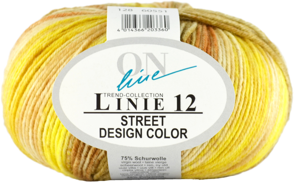 Street Design-Color Linie 12 von ONline 0128 - gelb/braun/olive