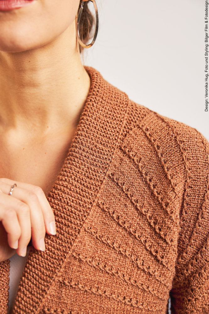 Strickjacke | Anleitungsheft | Wolle Merino Silk Socks Stretch, 4-fach  | Stricken | Veronika Hug, Woolly Hugs, Christophorus Verlag