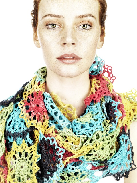 Schal "Flower Power" | Anleitungsheft | Wolle Zauberball® Cotton  | Häkeln | Anna-Maria Busch
