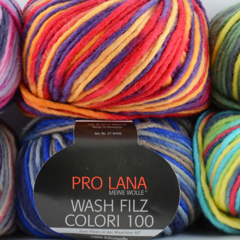 Wash-filz Colori 100 von Pro Lana 0702 - zitrone/grau/grün
