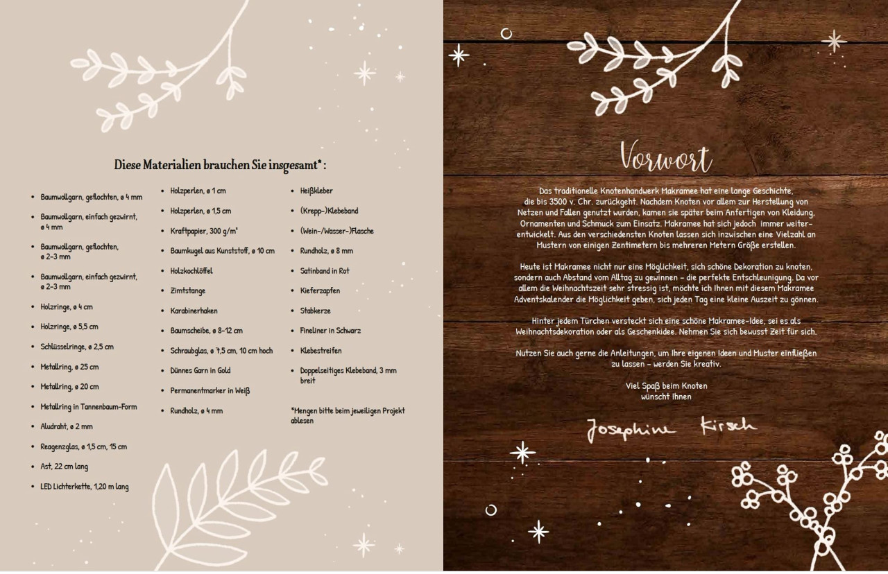 Makramee Adventskalender Makramee Adventskalender