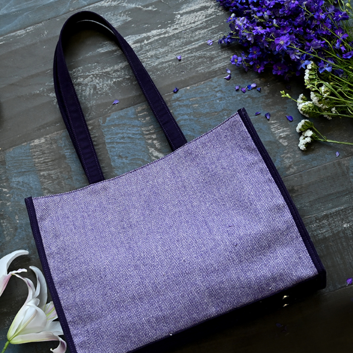 Tote Bag Snug Collection (Purple Tweed + Felt)
