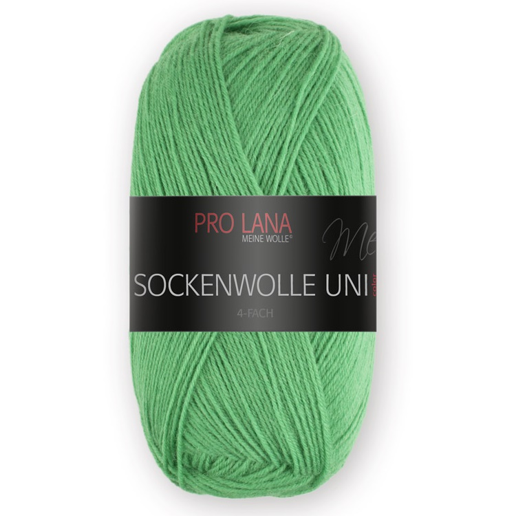 Sockenwolle uni - 4-fach 0427 - grasgrün Sockenwolle uni - 4-fach 0427 - grasgrün