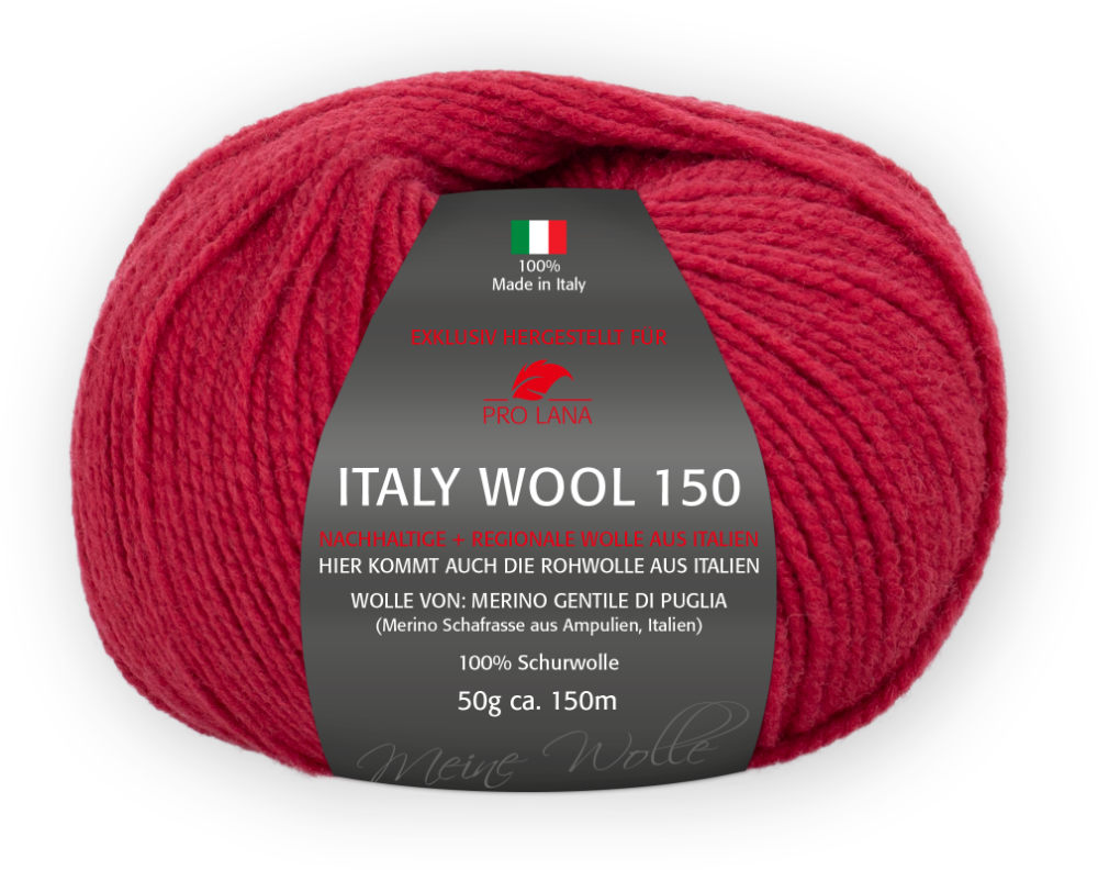 Italy Wool 150 von Pro Lana 0130 - weinrot