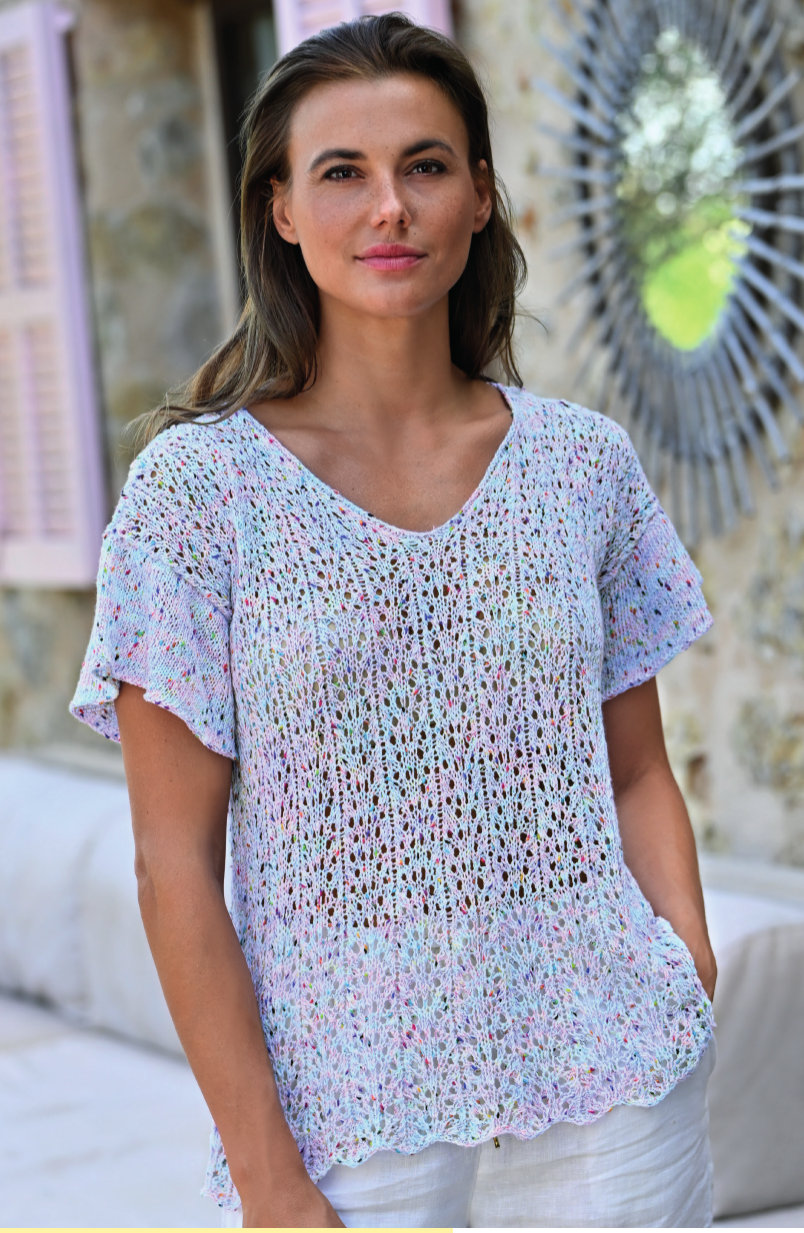 Kurzarm-Shirt | Anleitungsheft | Wolle Konfetti Linie 524  | Stricken | ONline