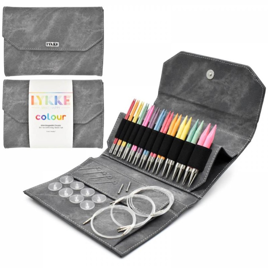 Nadelspitzen Set Grey Denim Effect Long