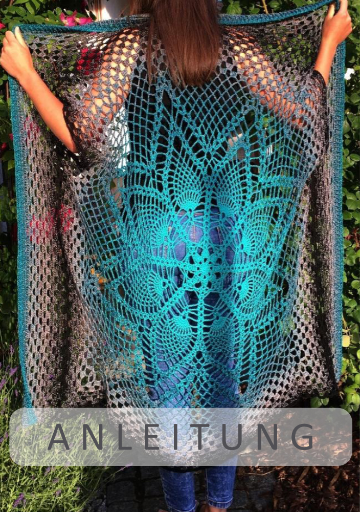 Longjacke Wunderblüte | Einzelanleitung | Wolle BOBBEL cotton 800m  | Häkeln | Veronika Hug