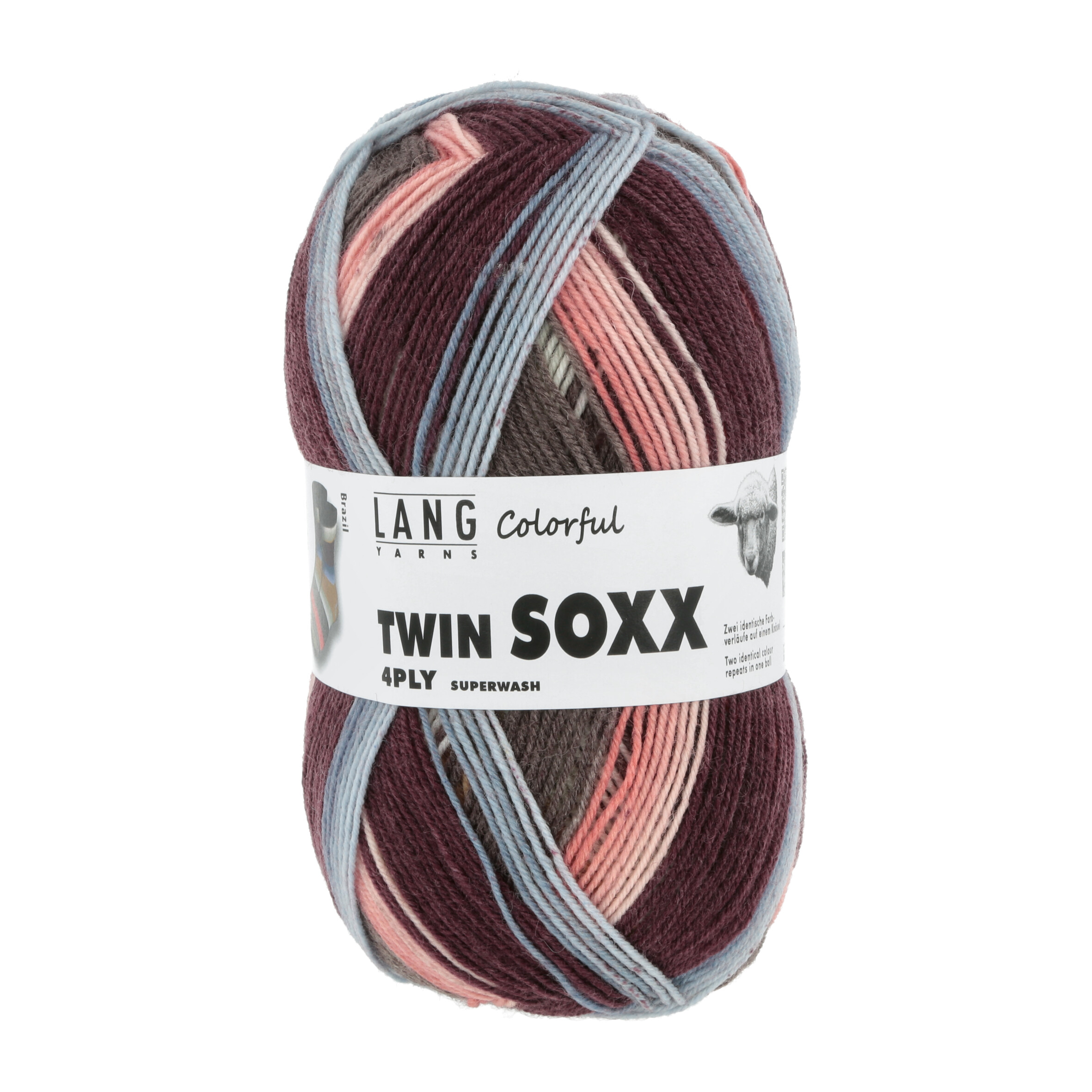 Twin Soxx 4-fach von Lang Yarns Colorful - 0317 - Brazil