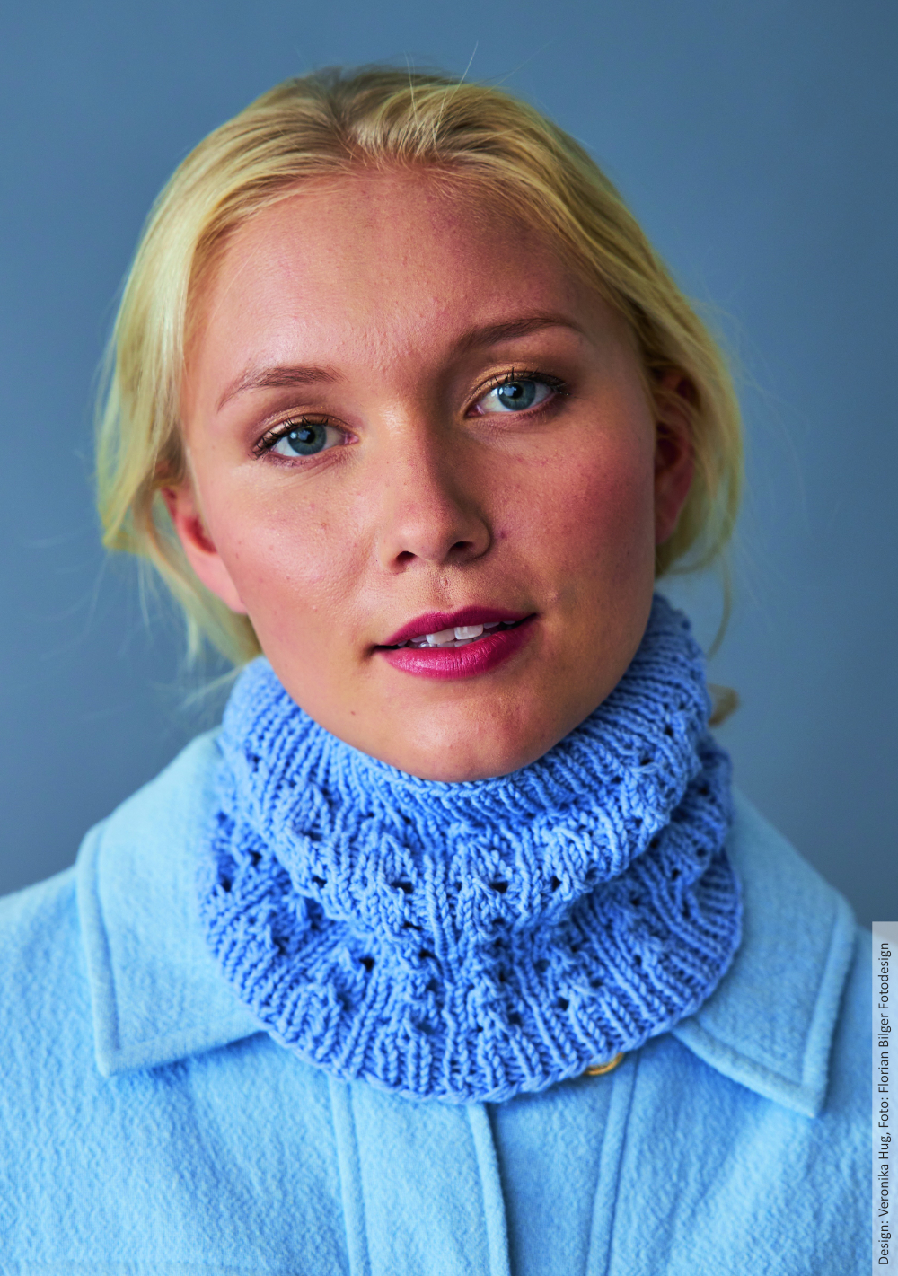 Duo in hellblau Loop | Anleitungsheft + Wolle Merino Stretch | Stricken