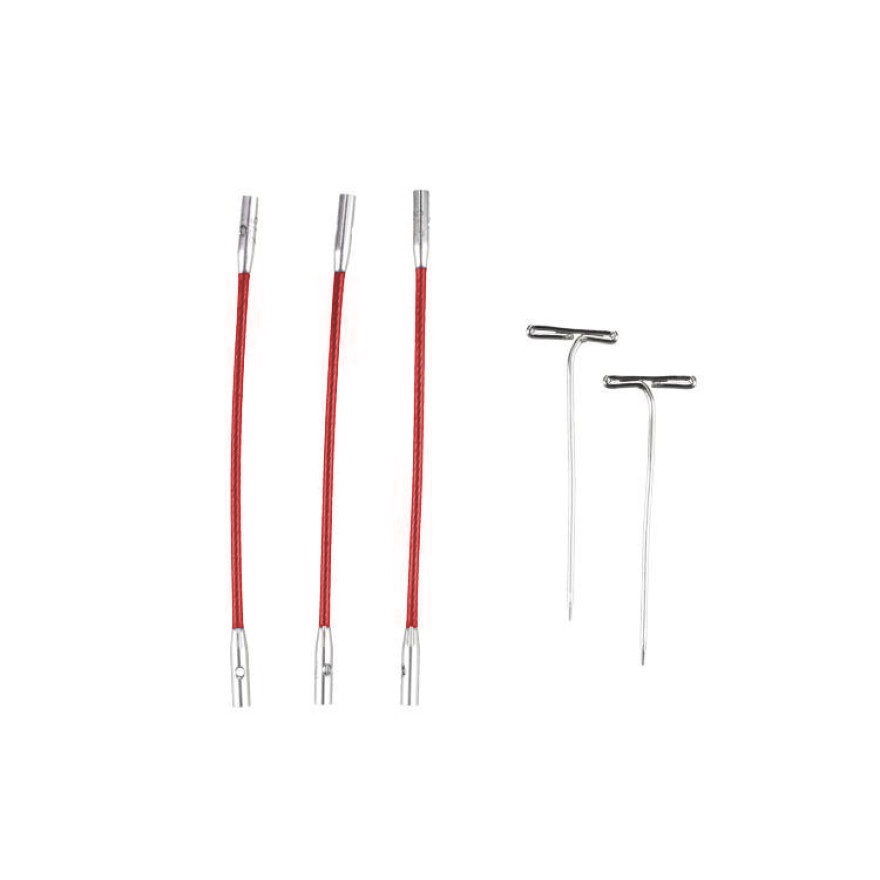 Seil für Nadelspitzen TWIST Red von chiaogoo Mini | für NS 1,50 - 2,50 mm 5 cm für flexibles Nadelspiel