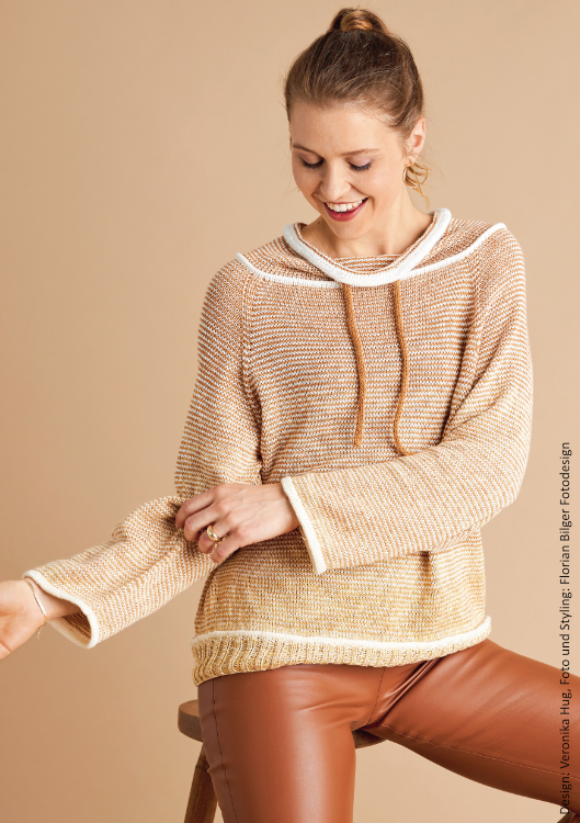 Pulli Hoodie-Style | Anleitungsheft | Wolle BOBBEL cotton 800m  | Stricken | Veronika Hug, Woolly Hugs, Christophorus Verlag