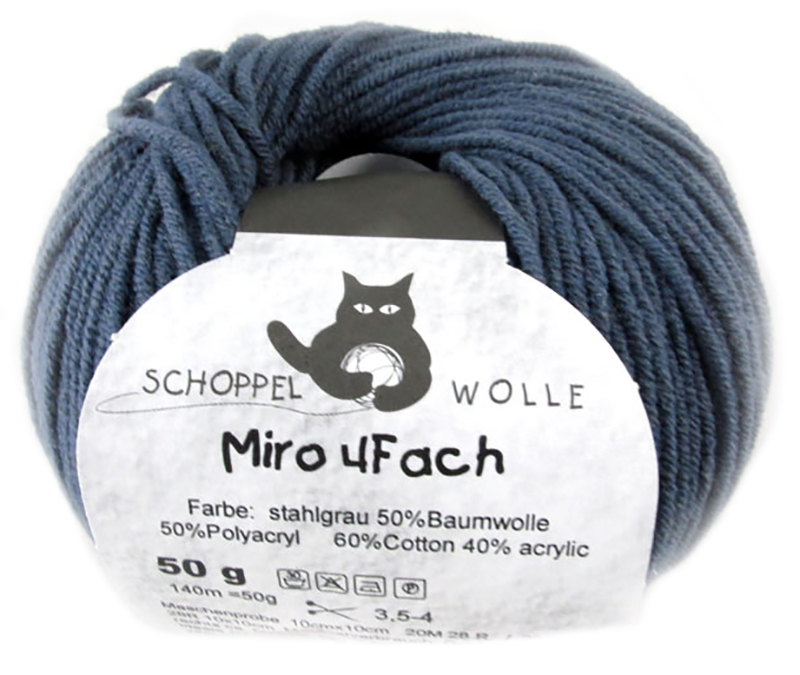 Miro 4-fach von Schoppel 9505 - Stahlgrau