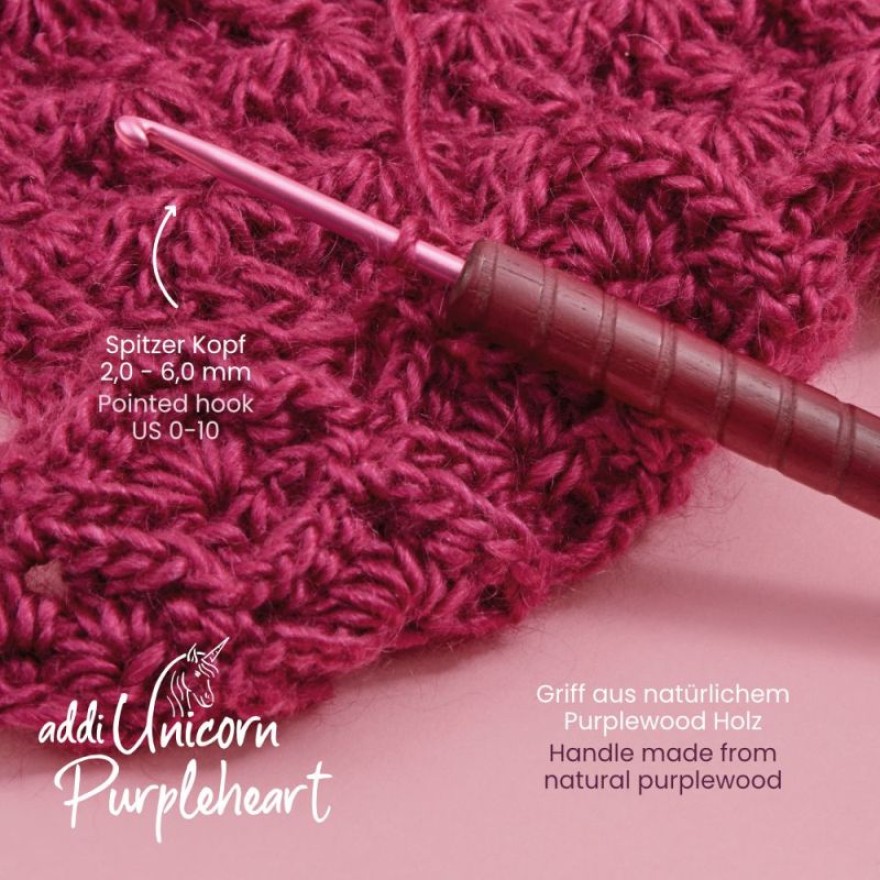 Häkelnadel addiUnicorn Purpleheart von addi