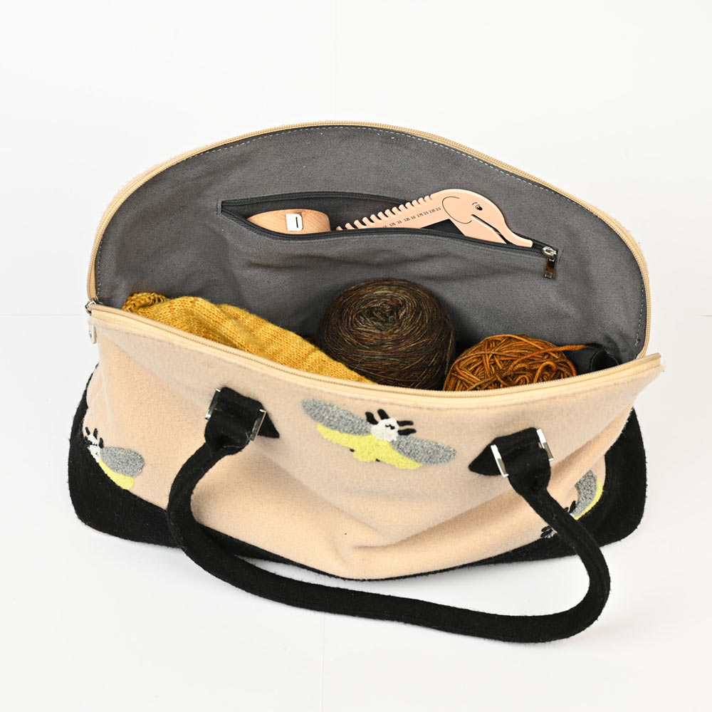 Schultertasche Bumblebee Collection (Embroidered Felt)