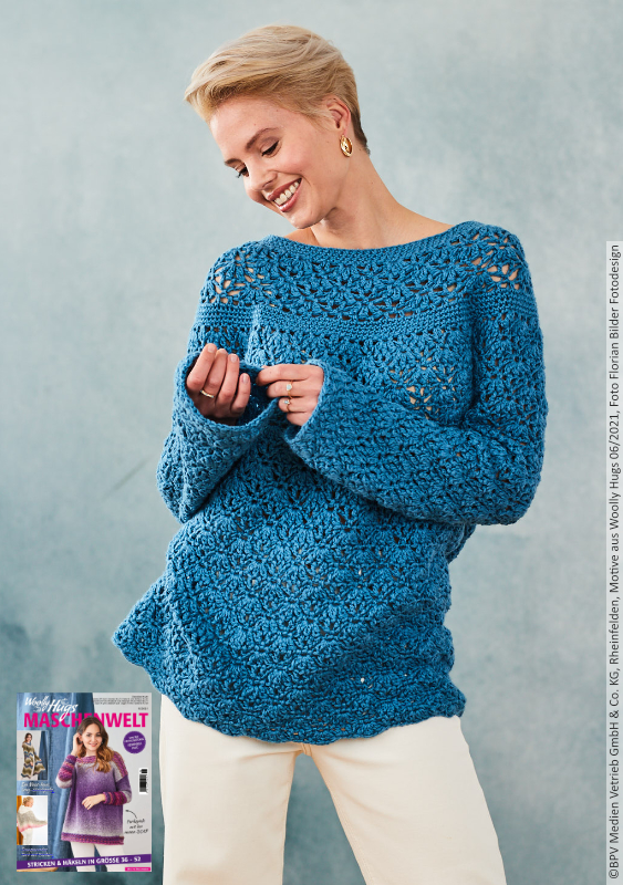 Pulli Deep Ocean  | Wollpaket mit Cashmere+  | Stricken | Woolly Hugs