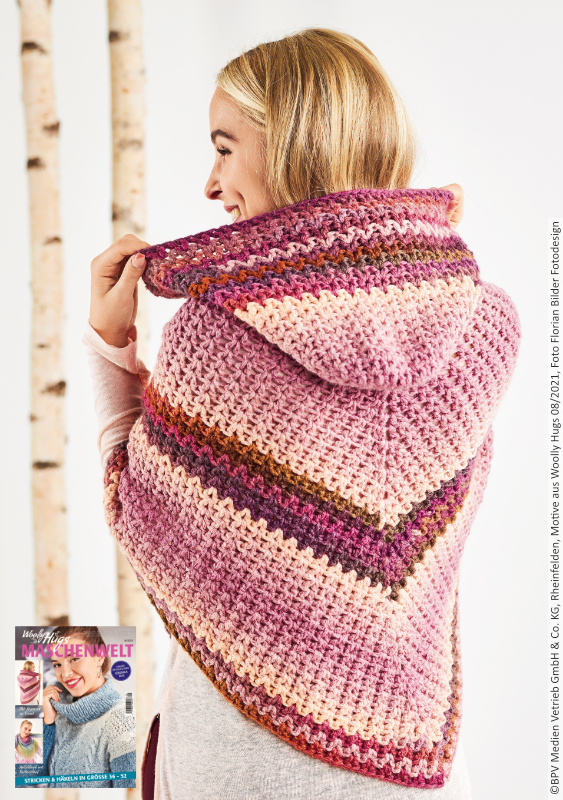 Poncho Hoodie-Like | Anleitung aus Heft | Häkeln | Woolly Hugs